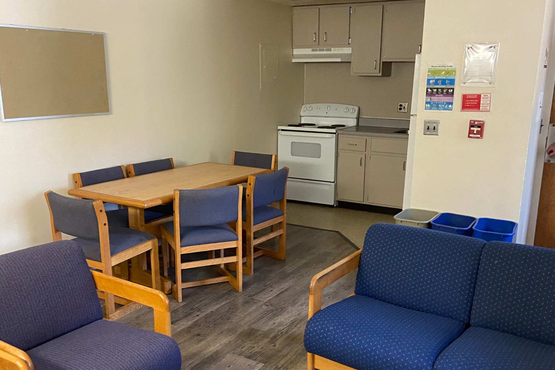 common and kitchen area of an apartment