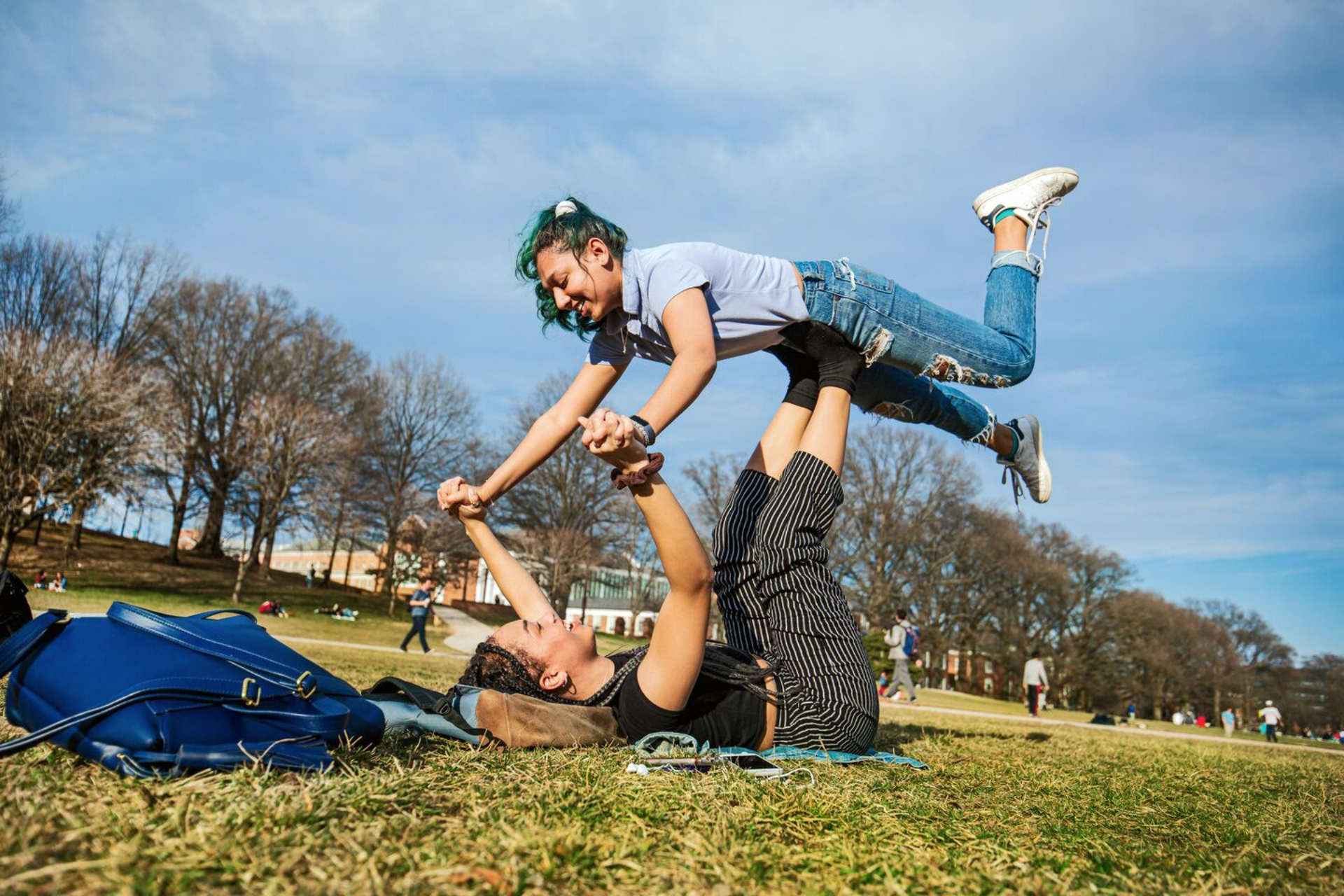 students on the mall