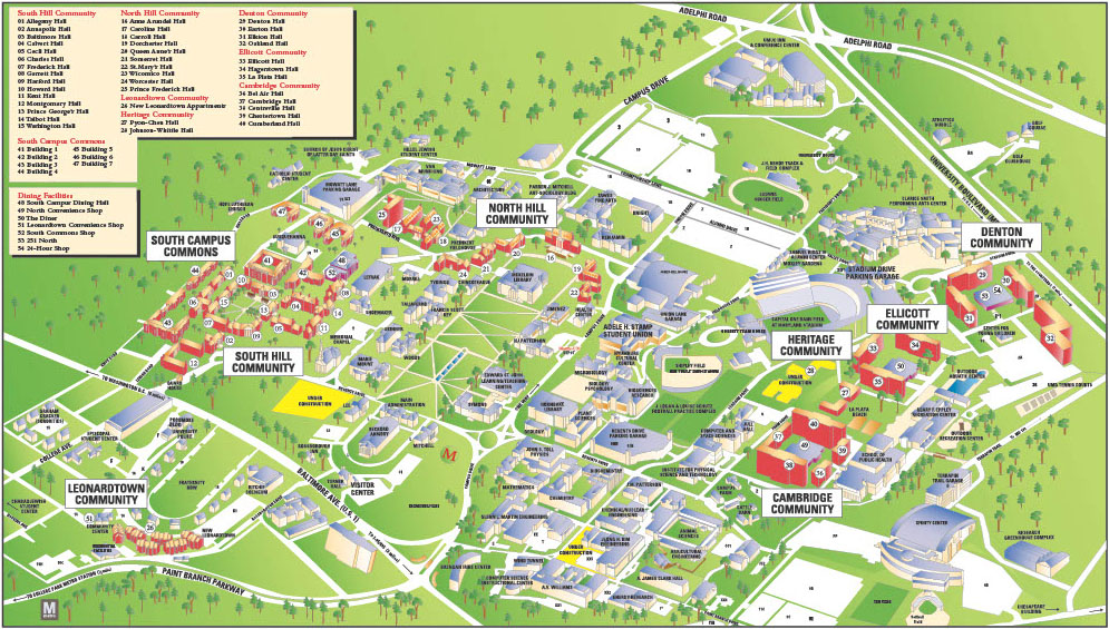 university of maryland map