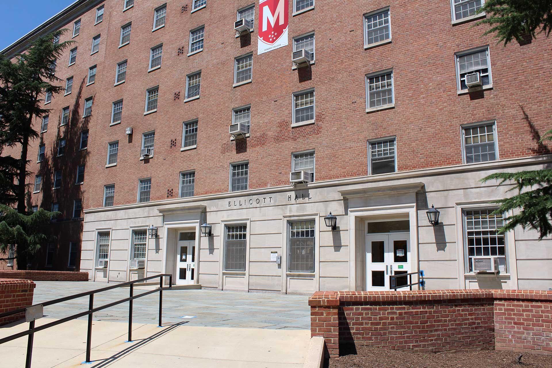 exterior view of Ellicott Hall