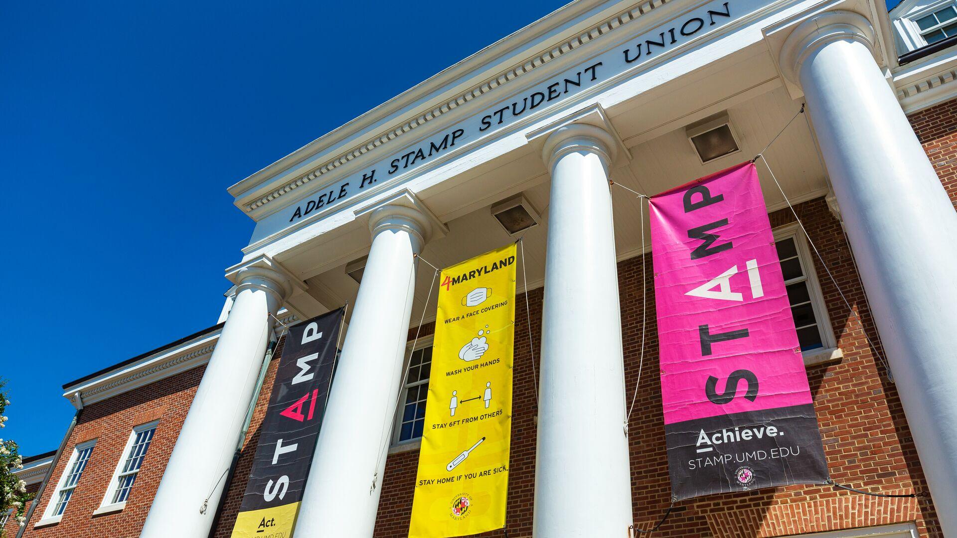exterior of the Stamp Student Union