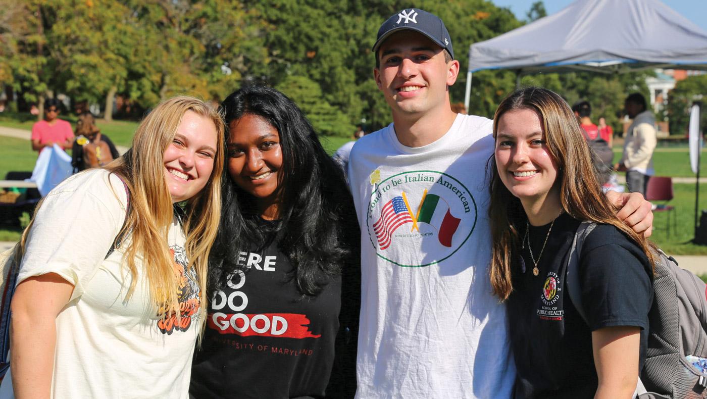 Students at Self Care Fair UMD