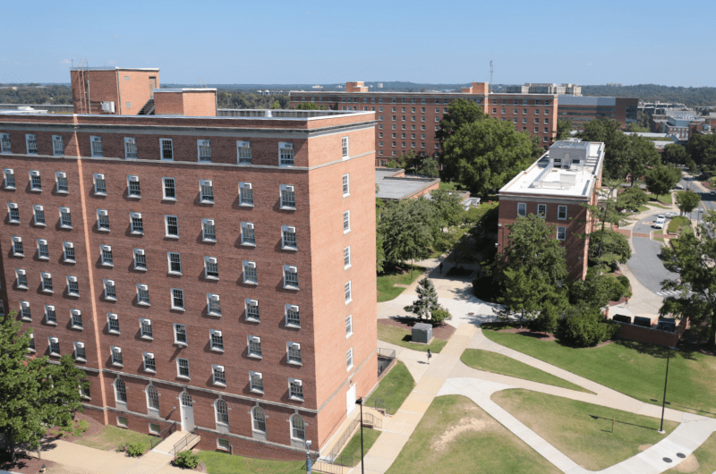 Rooftop view of traditional res halls